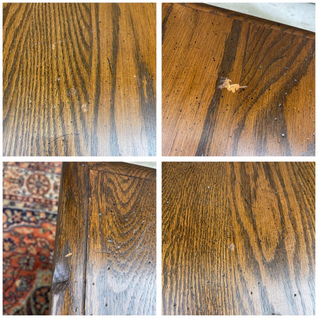 1970s Ethan Allen Royal Charter Collection Jacobean Oak 2 Drawer Tiered Side or End Table For Sale - Image 13 of 14