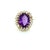 Modern 18k Yellow Gold, Amethyst and Diamond Cocktail Ring For Sale - Image 3 of 8