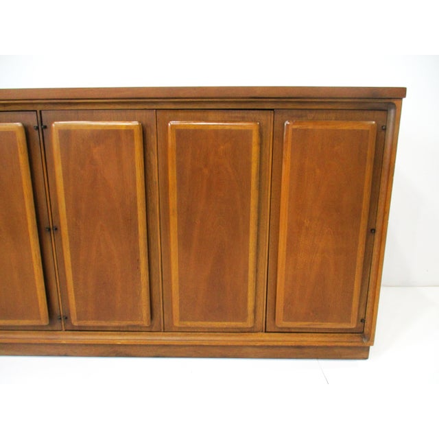 Broyhill Mid Century Walnut Credenza Forward 70 Collection For Sale - Image 9 of 12