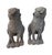 English A Pair of Vintage Cast Iron "Moon Gazing" Hares For Sale - Image 3 of 8