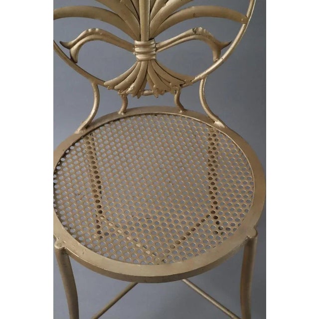 1960s Gold Wheat Chair by S. Salvadori, Florence, 1960s For Sale - Image 5 of 13
