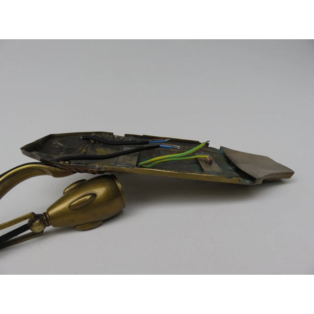 Antique Art Nouveau Brass Wall Lights, Set of 2 For Sale - Image 17 of 18