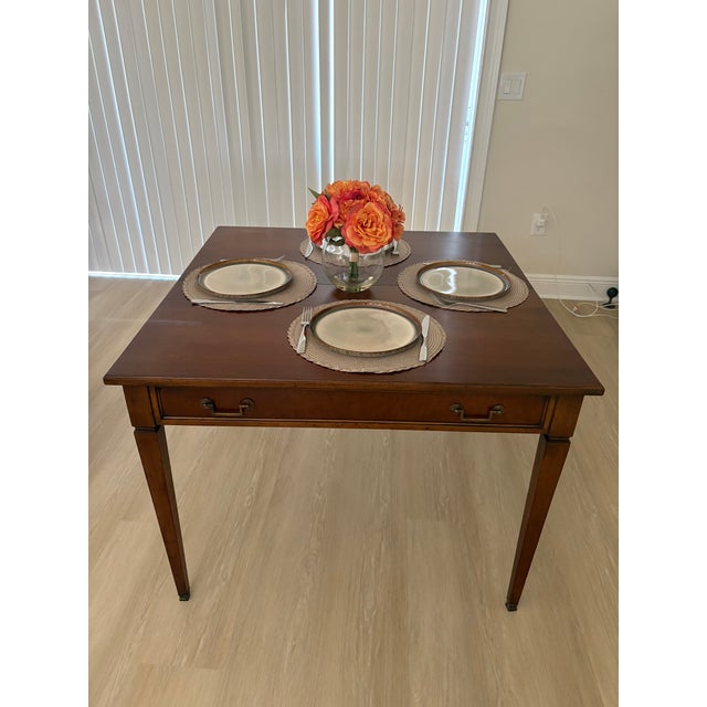 Mid-Century Modern 1950s Extensole Desk to Dining Wood Table Transformer Table for Small Space For Sale - Image 3 of 18