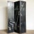 Wonderful vintage Chinese black lacquered 3 panel room divider. Features a hand carved and painted floral design on both...