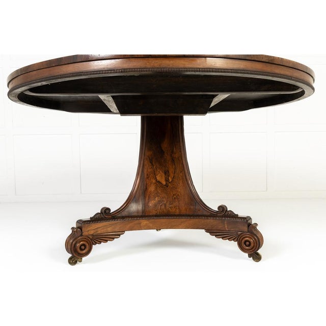 19th Century English Regency Rosewood Centre Table For Sale - Image 5 of 7