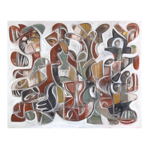 Cosmic Trigger v.2 - Large Contemporary Organic Shape Abstract Oil Painting Artwork by Harrison Gilman