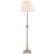 Traditional Chapman & Myers by Visual Comfort Signature Swedish Column Buffet Lamp in Polished Nickel with Linen Shade For Sale - Image 3 of 3
