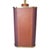 Brown 1970s Two-Toned Square Leather Wrapped Table Lamp With Gold Trim For Sale - Image 8 of 12