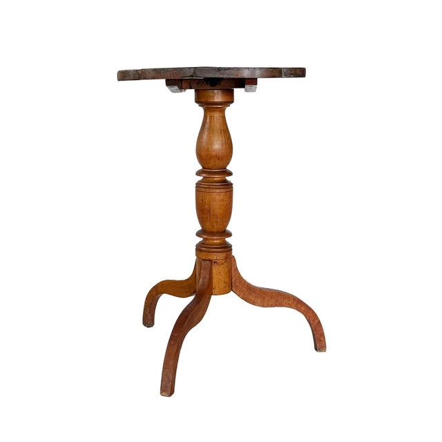 Wood Candle Table - Antique For Sale - Image 7 of 7