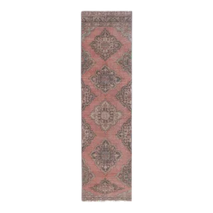 1960s Vintage Turkish Hand-Knotted Runner 3'2'' X 11'11''