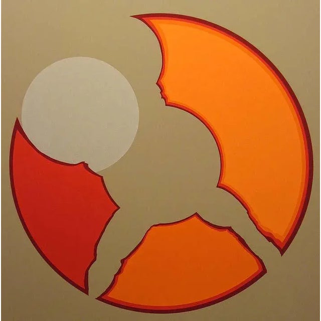 Unframed abstract limited edition serigraph art print by American artist Jim Boutwell. Hand signed and numbered by the...