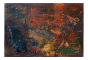 "Jungle Nights" Jewel Toned Abstract 1992 by Cy