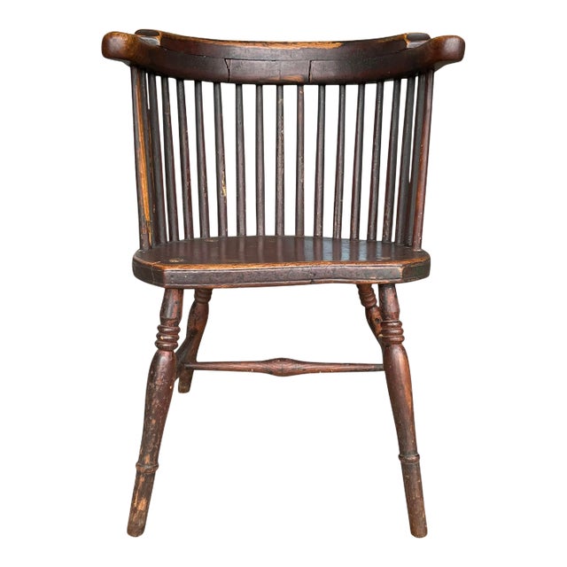 19th Century English Barrelback Windsor Chair For Sale
