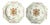 C. 1765 China Pair Armorial Octagonal Plates, Arms of Wyatt Impaling Fowle For Sale
