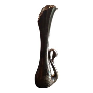 1970s Silverplated Swan Bud Vase For Sale