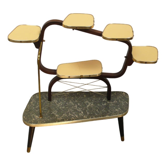 Large Mid-Century Modern German Side Table with 6 Levels, 1950s For Sale