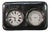 Silver Clock and Barometer from Thornhill London, 1950s For Sale
