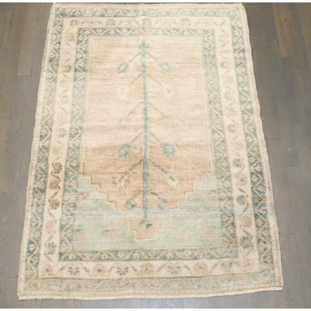 Turkish Turkish Anatolian Washed Prayer Rug no. j5315 For Sale - Image 3 of 6