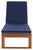 Sophie Chaise Lounge, Natural/Navy Cushion White Piping For Sale - Image 9 of 11