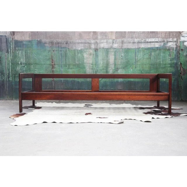 Brown Postmodern Bastiano Sofa with Upholstered Cushions attributed to Tobia Scarpa for Knoll, 1960s For Sale - Image 8 of 13