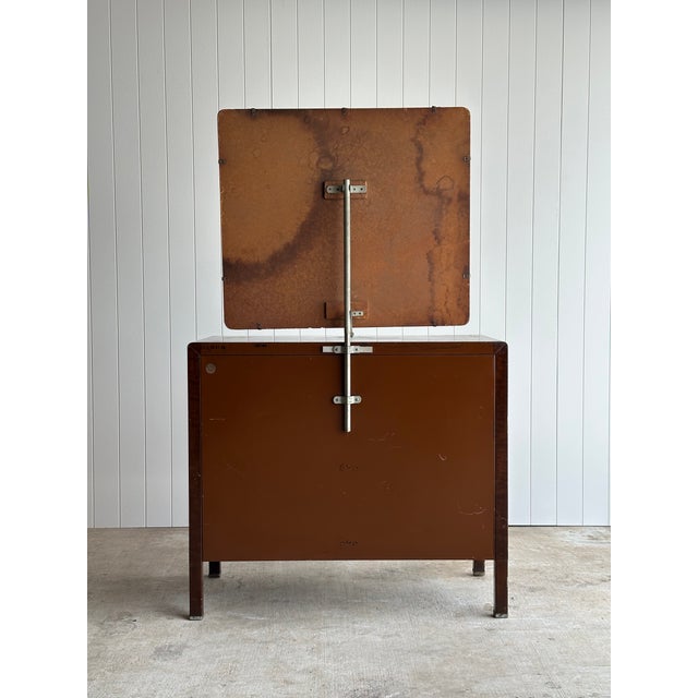 Vintage Norman Bel Geddes Steel Chest of Drawers With Mirror & Brass Pulls, C. 1930s For Sale - Image 16 of 18