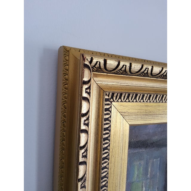 Original Mid Century Norwegian Interior Oil Painting by Karl Vilhelm Anstensen 1978 For Sale - Image 13 of 18