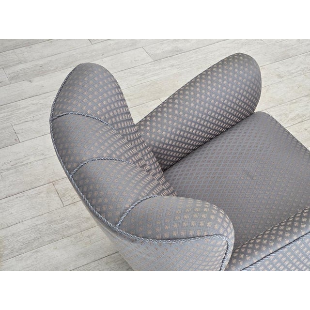 Danish Armchair in Fabric and Oak, 1950s For Sale - Image 18 of 18