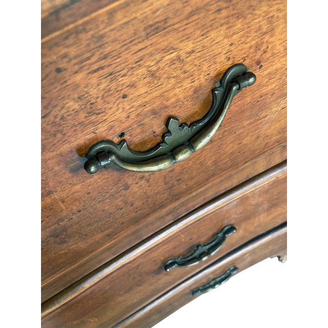 Wood 18th Century Inlaid Italian Walnut Three Drawer Chest with Lined Drawers For Sale - Image 7 of 9