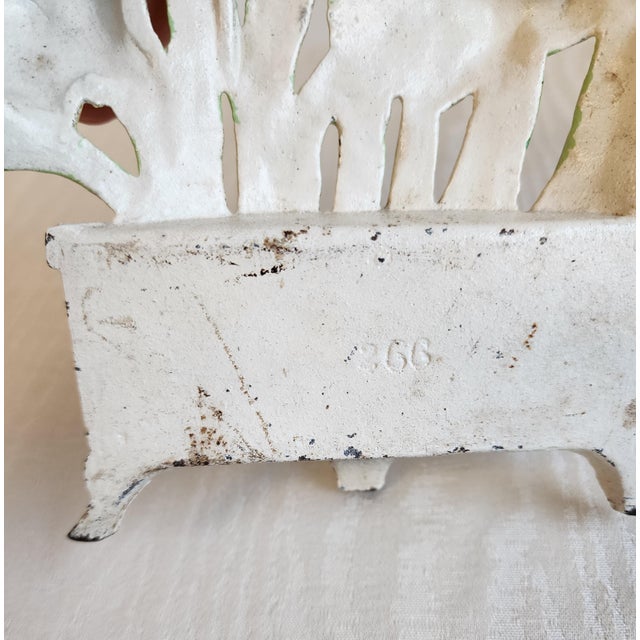 Yellow Antique Hubley Cast Iron Daffodil & Narcissus Basket Doorstop #266 For Sale - Image 8 of 10