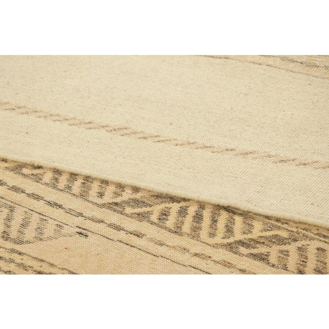 Textile Rug and Kilim’s Distressed Style Rug in Beige-Brown With Geometric Patterns For Sale - Image 7 of 7