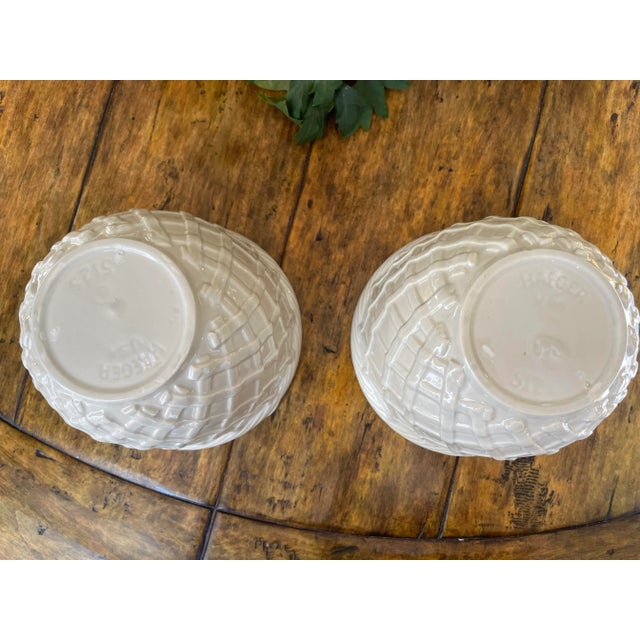 Ceramic 1960s Basket Weave Ceramic Pots - Set of 2 For Sale - Image 7 of 8