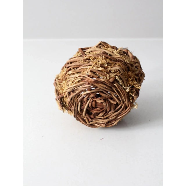Vintage Twig & Moss Basket For Sale - Image 9 of 11