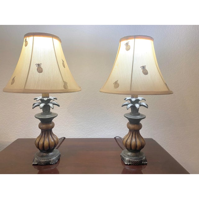 Exquisite Pair Pineapple Design Lamps Excellent Mint Condition For Sale In Denver - Image 6 of 18