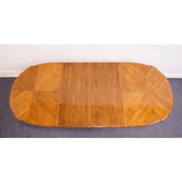 Late 20th Century Bernhardt Furniture Fruitwood Country French Style 100" Oval Dining Table 236-202 For Sale - Image 5 of 14