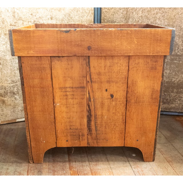 Early 20th Century 20th Century Child's Size Miniature Dry Sink in Blue Paint For Sale - Image 5 of 12