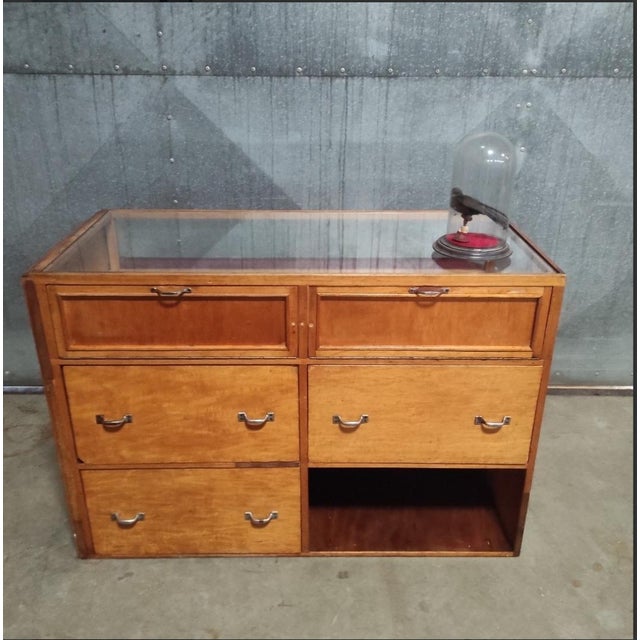 Wood Vintage Jewelry Display Cabinet For Sale - Image 7 of 11