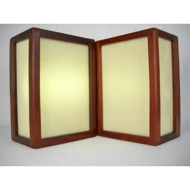 Brown Mid-Century African Teak Sconces, Pair For Sale - Image 8 of 12