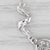 0.23ctw Diamond Lariat Teardrop Necklace 14k White Gold 13.75" Rolo Chain For Sale - Image 4 of 6