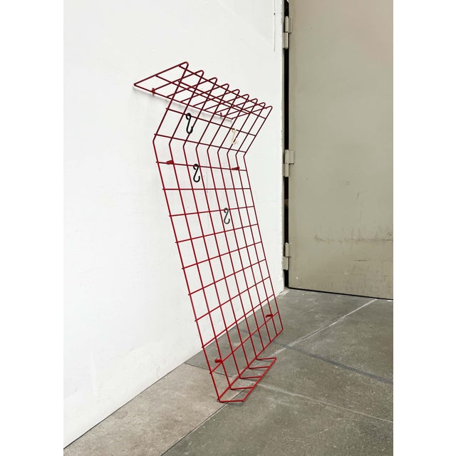 Mid-Century Modern German Red String Coat Rack, 1960s For Sale - Image 18 of 18