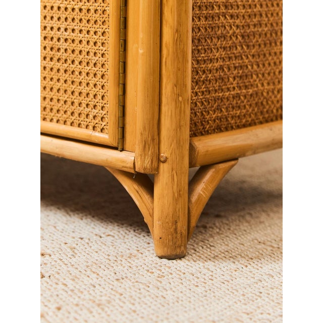 Wood Bamboo Vintage Credenza For Sale - Image 7 of 9