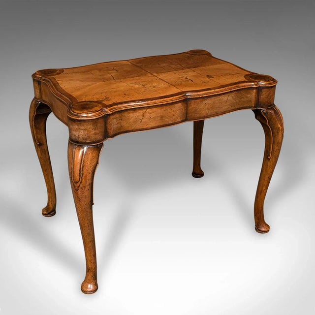 1920s Antique English Walnut Lamp Table For Sale - Image 10 of 10
