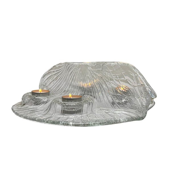 Mid-Century Modern Vintage Art Glass Candleholder by Muurla Finland, 1970s For Sale - Image 3 of 12