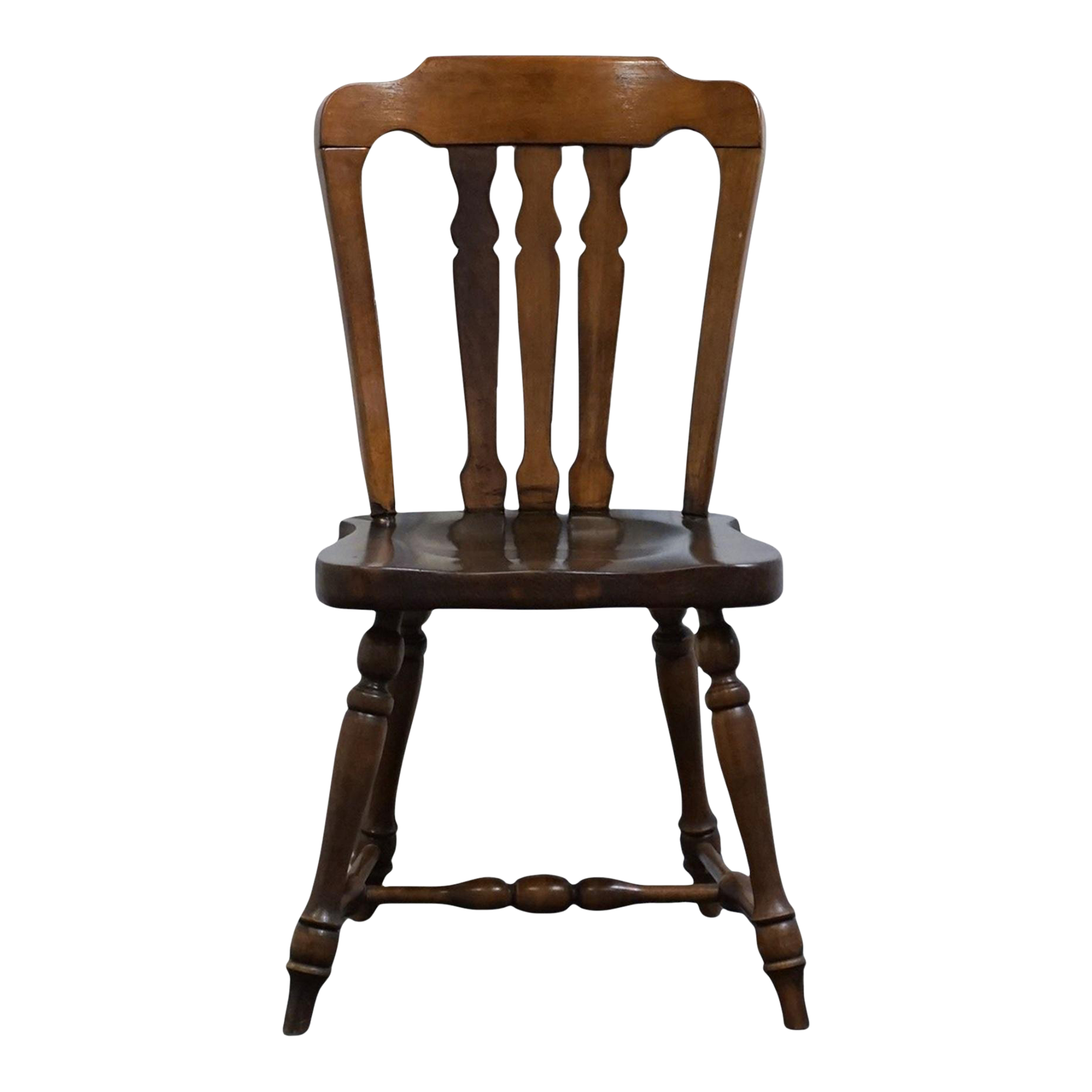 Ethan Allen Antiqued Pine Old Tavern Rustic Americana Dining Side