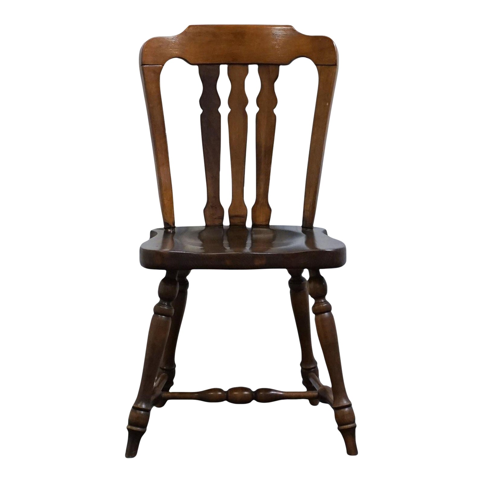 Ethan Allen Antiqued Pine Old Tavern Rustic Americana Dining Side