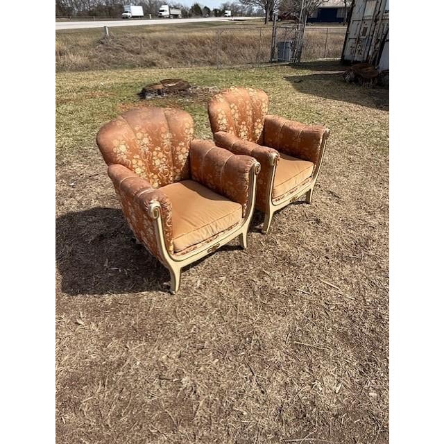 Classic 1940s French Art Deco Club Chairs - A Pair For Sale - Image 11 of 15