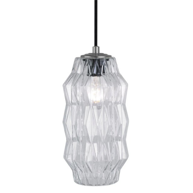 Contemporary Mimo in Faceted in Clear With Gun Metal For Sale - Image 3 of 3