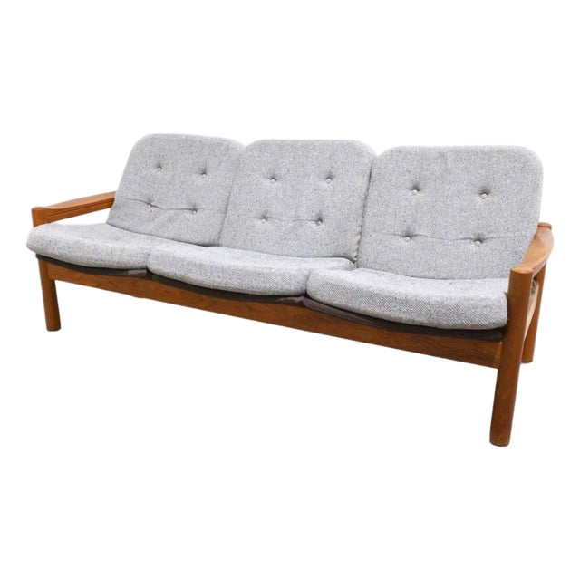 Mid-Century Modern Danish Teak Sofa by Domino Møbler, Denmark For Sale