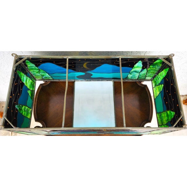Stained Glass Hanging Ceiling Light Box Custom Made Chairish