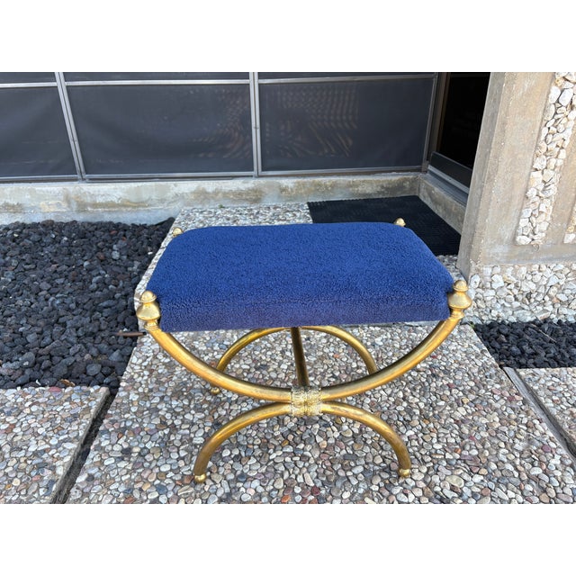 Italian Modern Brass Bench For Sale - Image 10 of 11