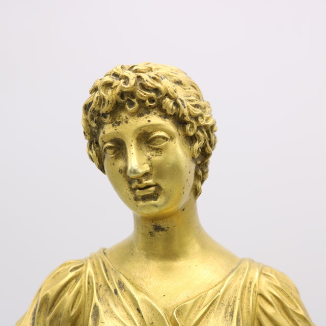 French Empire Gilt Bronze Mantle Clock , France 1810 For Sale - Image 12 of 15